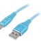 Cablu USB 2.0 USB-A la USB-C Aurit 1m Turcuaz