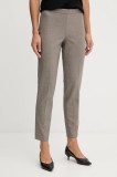 BOSS pantaloni de l&acirc;nă culoarea bej, fason tigareta, high waist, 50545535