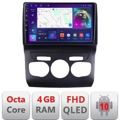 Navigatie Citroen C4 2011-2016 Quad Core B-241 Android Ecran QLED octa core 4+64 carplay android auto KIT-241+EDT-E310V3 CarStore Technology