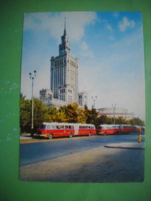 HOPCT 59134 PALATUL CULTURII SI STIINTEI VARSOVIA POLONIA-AUTOBUZ -NECIRCULATA foto