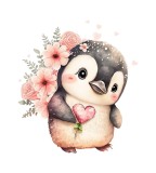 Cumpara ieftin Sticker decorativ Pinguin, Multicolor, 61 cm, 5971ST, Oem