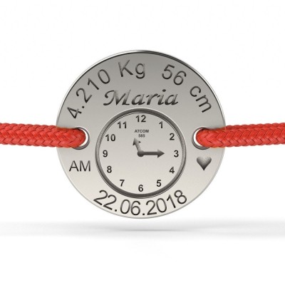Bratara din argint model Birthday Clock foto