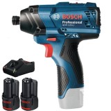 Bosch GDR 120-LI + 1600A019R8 - Masina de insurubat cu impact 100 Nm + Set 2 acumulatori si incarcator Li-Ion 12 V 2 Ah