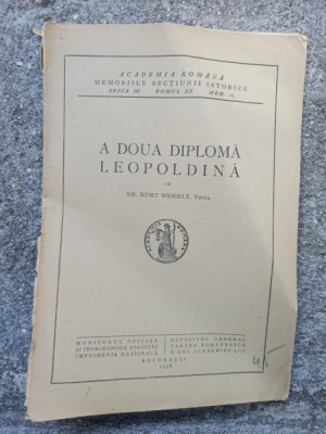 Dr. Kurt Wessely - A Doua Diploma Leopoldina (Academia Romana - Memoriile Sectiunii Istorice) foto