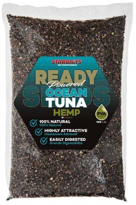 Starbaits Ready Semințe de C&acirc;nepă 1kg Ocean Tuna