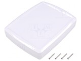 Carcasă Universală ABS Albă cu Garnitură 144x184x38mm, KRADEX