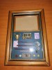 Rama fotografie combinata in rama mare cutie de umbra tablou cu miniaturi crosa minge trofeur concurs de Golf, Lemn, Dreptunghiular
