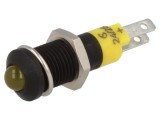 Lampă LED galbenă 24-28V DC &Oslash;8.2mm