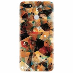 Husa silicon pentru Huawei P9 Lite, Abstract Triangles Connected Lines foto