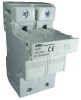Soclu separator 2P pentru sigurante fuzibile 14x51 cu montaj pe sina DIN