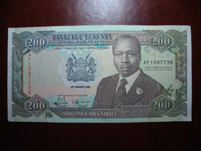 KENYA 200 SHILINGI 1992