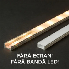 Profil U Din Aluminiu Pt. Benzi Led 1000x17x8mm