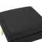 Taburet, negru, material textil - 3