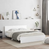 Cumpara ieftin Cadru de Pat cu Tablie Alb 152 x 203 cm Lemn prelucrat