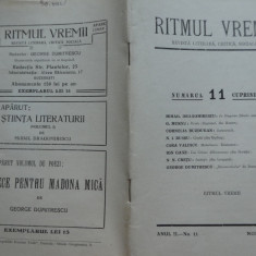 Ritmul vremii , revista literara , critica , sociala , an 2 , nr. 11 , 1925
