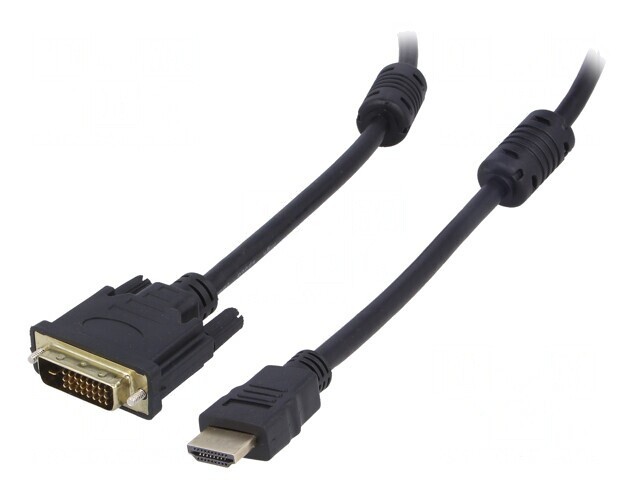 Cablu HDMI 1.4 la DVI-D 1.8m Negru