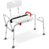 Scaun transfer cada sau dus cu sezut culisant si decupaj perineal, Linomag, Spătar, curea ajustabilă și m&acirc;ner de siguranță, Reglabil pe &icirc;nălțime, Inal
