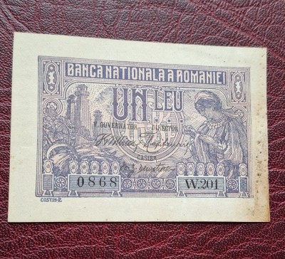 1 leu 1915 Viceguvernator foto
