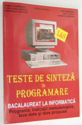 Teste de sinteza in programare - bacalaureat la informatica foto