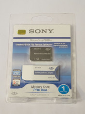 Card memorie Sony Memory Stick Pro Duo 1 Gb Magic gate + adaptor - sigilat foto