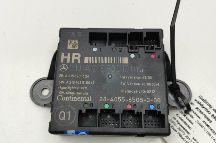Modul de control ușă dreapta spate MERCEDES-BENZ CLS C218 2012 OEM: A2189001501,A2188201626,A2189025100 28976903