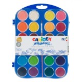 Set Acuarele Carioca, 24 Culori, 3cm, Multicolor, Include Pensulă
