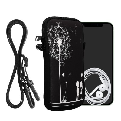 Husa Kwmobile Universala XXL - 7&amp;quot;, Neopren, Negru/Alb, 58701.5.03 foto