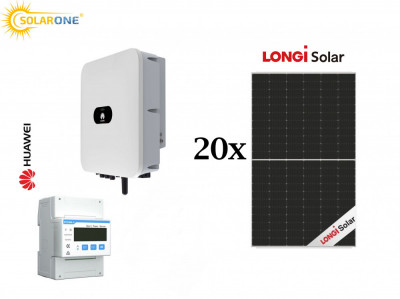 Kit sistem fotovoltaic 10 kW, invertor trifazat Huawei si 20 panouri Longi Solar 500W foto