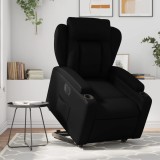 VidaXL Fotoliu rabatabil electric cu ridicare, negru, piele ecologică 3204558