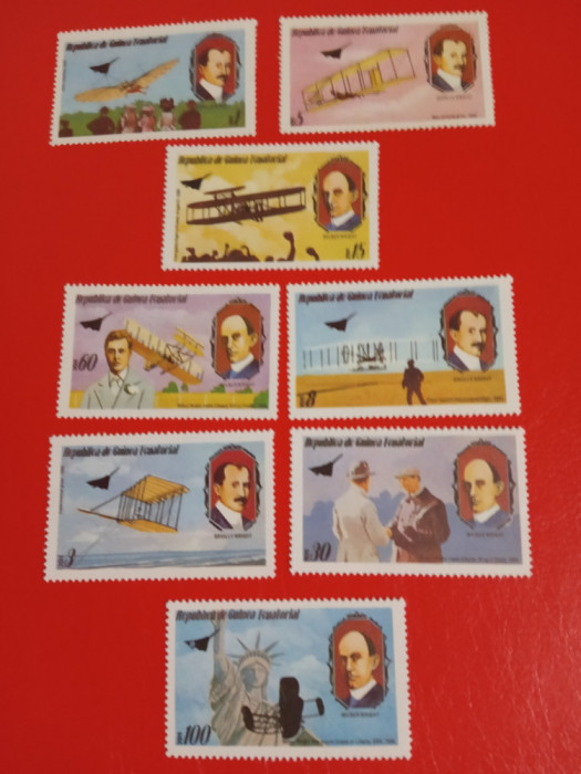 GUINEA ECUATORIALĂ, ISTORIA AVIAȚIEI - SERIE COMPLETĂ MNH