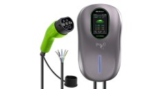 Stație de &icirc;ncărcare Qoltec EV 2in1 Type2 | 22 kW | Wi-fi| LCD | RFID | 3 faze | Wallbox | 5 m