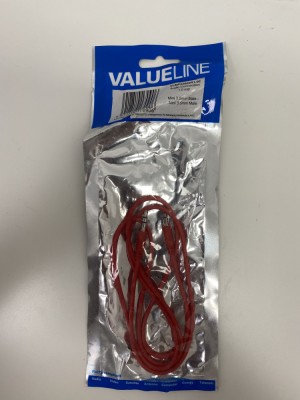 Cablu audio stereo Jack 3.5mm Valueline VLMP22000R1 / 1m (110) foto