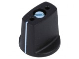 Buton rotativ negru cu indicator ABS 4mm 16x16mm