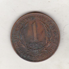 bnk mnd British Caribbean Territories 1 cent 1965