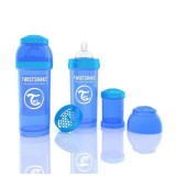 Biberon Twistshake Anti - Colici 260 ml Albastru FitLine Training