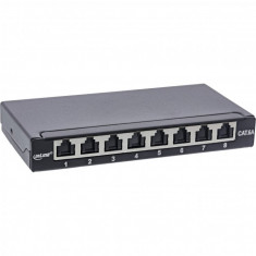 Patch panel FTP 8 porturi RJ45 Cat.6A 0.5U, InLine IL76818B