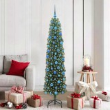 vidaXL Brad de Crăciun artificial Verde 180 cm PVC și oțel și plastic 3394950