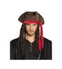 Pălărie Pirate Jack cu păr și bandana rosie