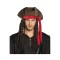 Pălărie Pirate Jack cu păr și bandana rosie