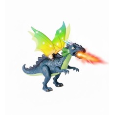 Dinozaur interactiv cu lumini, sunete si efect flacari Dino Valley