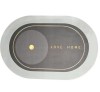 Covoras de Baie Antiderapant, Substrat absorbant, Uscare rapida, Oval, 80 x 47 cm, Gri, TopBazar
