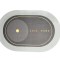 Covoras de Baie Antiderapant, Substrat absorbant, Uscare rapida, Oval, 80 x 47 cm, Gri, TopBazar