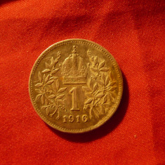 Moneda 1 koroana 1916 Austria Fr.Josef argint , cal. F.Buna