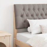 VidaXL Tăblie tapițată Gri taupe 100 cm Lemn de pin masiv 879357