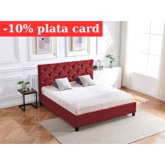 Pat Hypnotic 160x200 cm Tapitat Catifea Burgundy Somiera Inclusa (cod ML 1705-11)