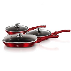 Set tigai cu capac Metalic Line Burgundy Berlinger Haus BH 6189 foto