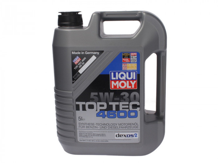 Synth 5L de ulei. TopTec 4600 5W30 ACEA C3 API SM / CF / pentru vehiculele care &icirc;ndeplinesc EURO IV sau vehiculele echipate cu filtru de particule die