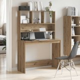 Birou cu Rafturi vidaXL Stejar Artizanal 102x45x148 cm Lemn Prelucrat Maro Birou PC Calculator