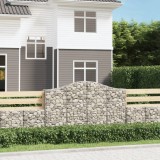 VidaXL Coșuri gabion arcuite 20 buc, 200x30x120/140cm, fier galvanizat