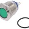 Lampă LED verde 12V 19mm